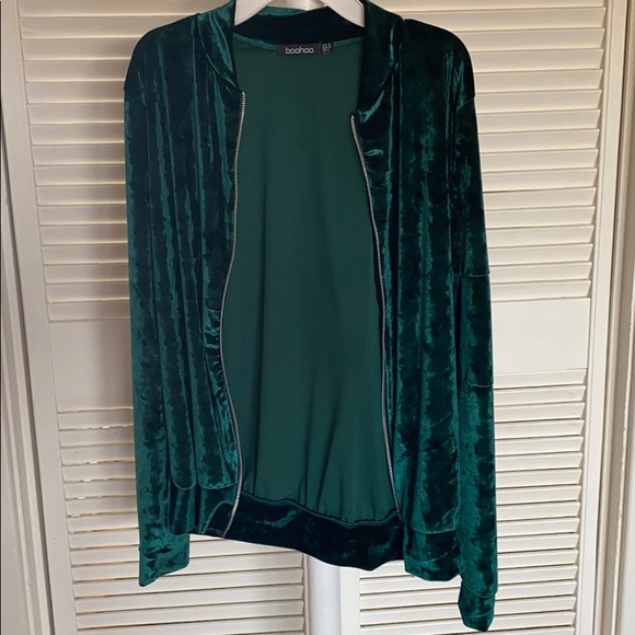 Green Velvet Jacket (blazer style) - Picture 2 of 2